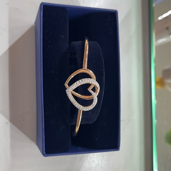 Swarovski Rose Gold Double Heart Bracelet (NEVER WORN) - Picture 2 of 5
